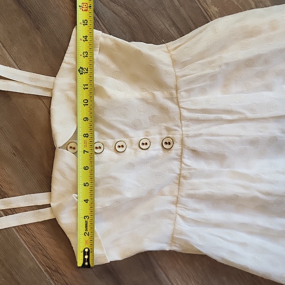 Maeve White Midi Dress with Brown Cardigan - Picture 4 of 12